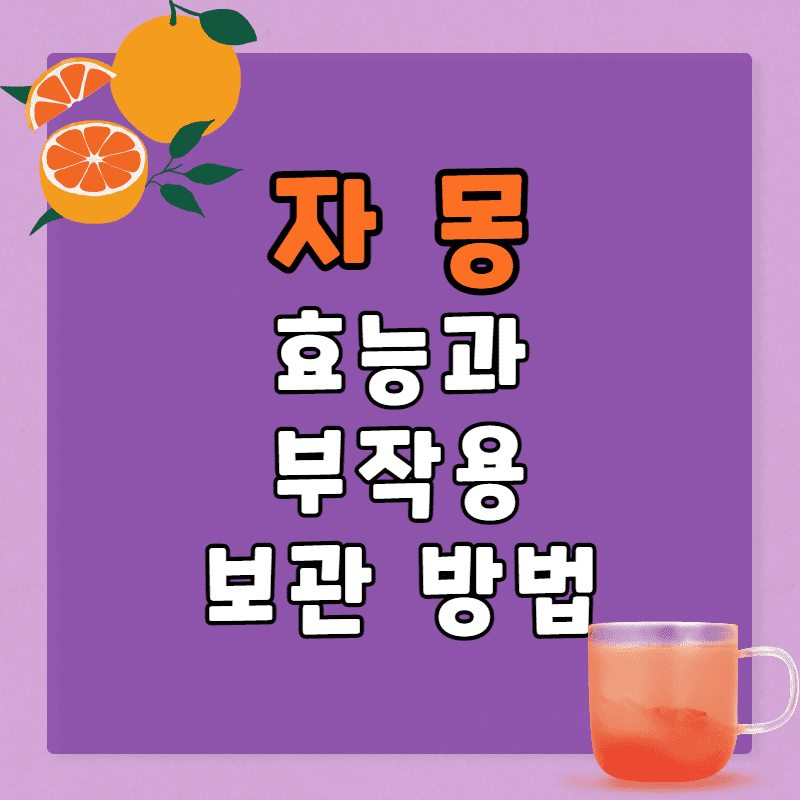 자몽 일러스트와 글자가 있는 썸네일