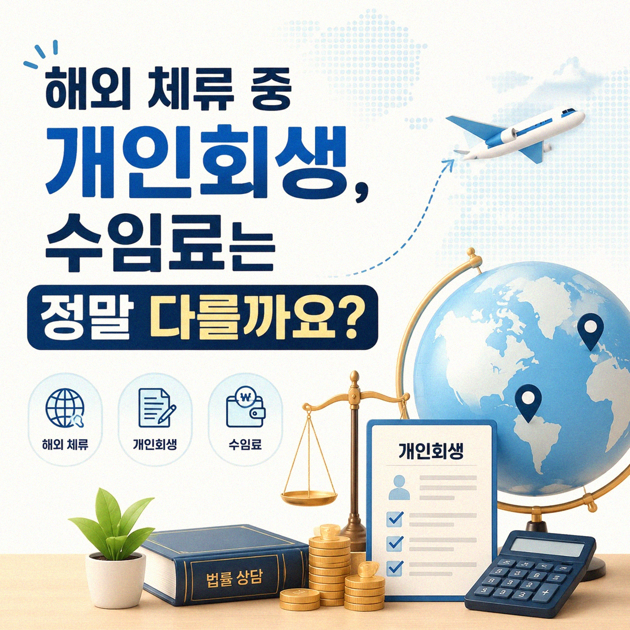 해외 체류 중 개인회생하면 수임료는 얼마나 드나요