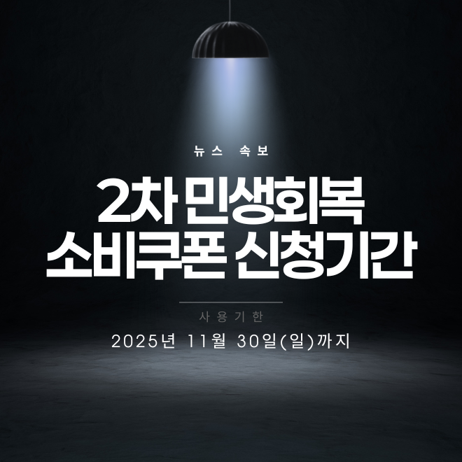 2차 민생회복 소비쿠폰 신청 기간