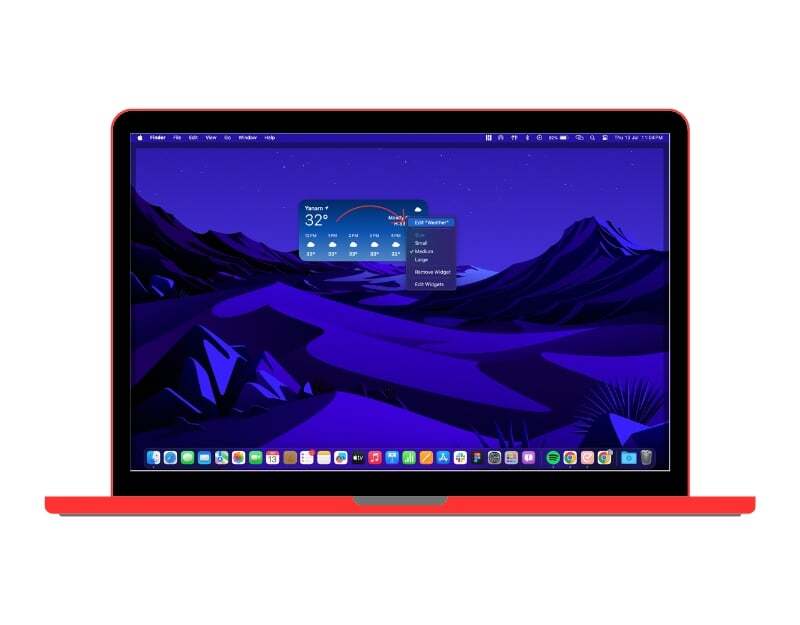 맥 데스크탑 위젯 편집