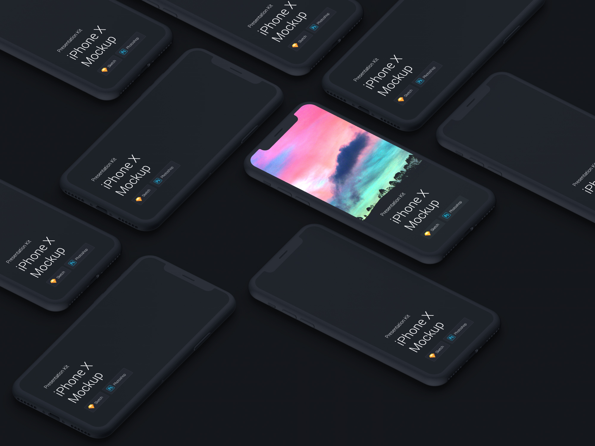 아이폰 X 목업 번들 스택형태 (1)