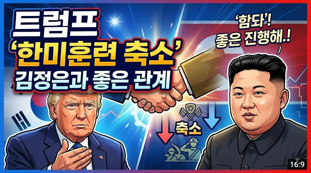 트럼프 "한미훈련 축소"
김정은과 좋은 관계 이미지