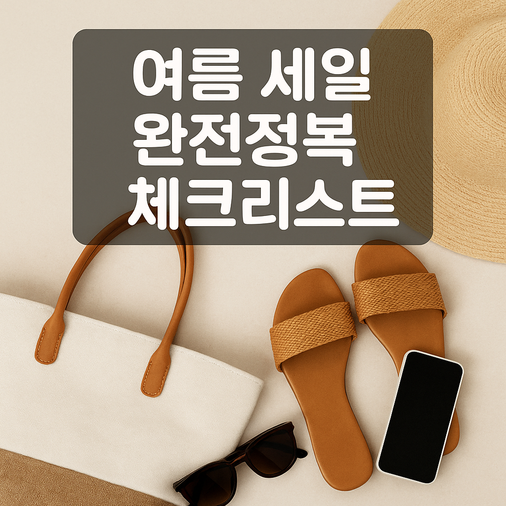 여름 세일 완전정복 체크리스트