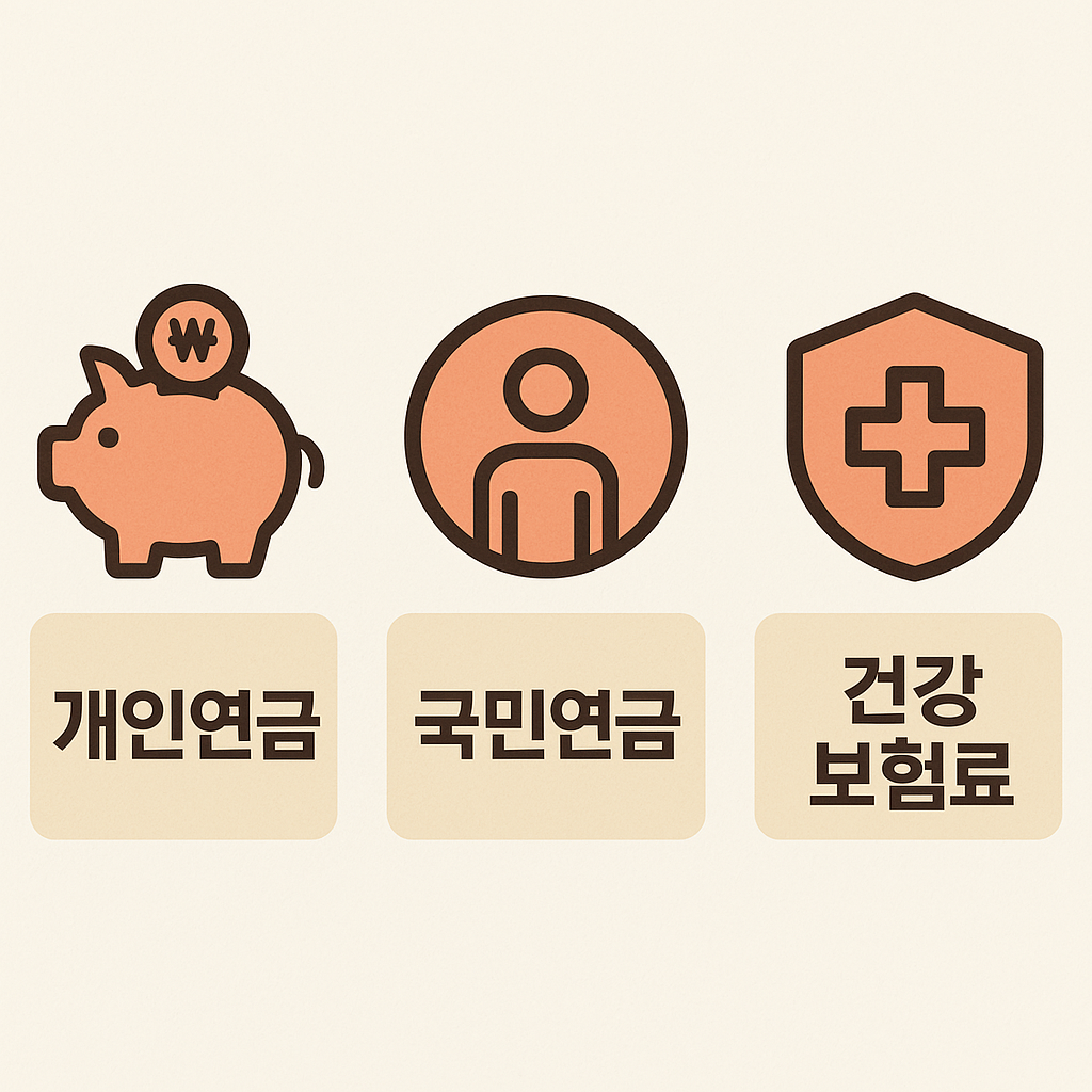 개인연금 국민연금 건강보험료