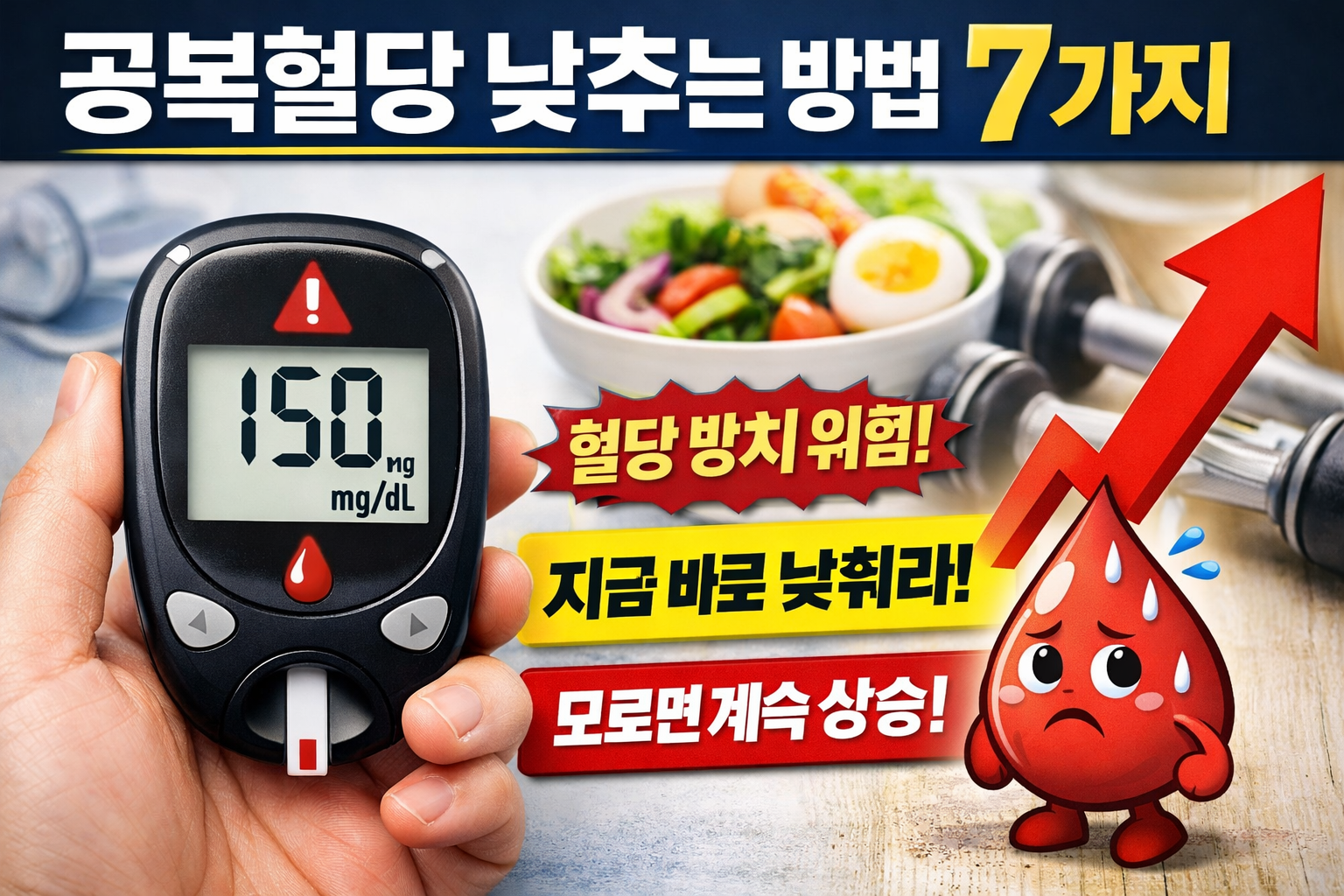 공복혈당 낮추는 방법 7가지 혈당 관리 썸네일