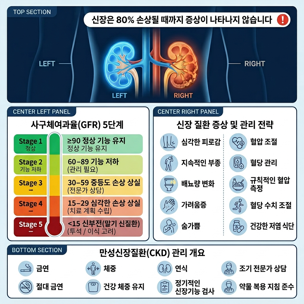 콩팥 건강 신호, 사구체여과율&middot;만성콩팥병&middot;신장투석까지