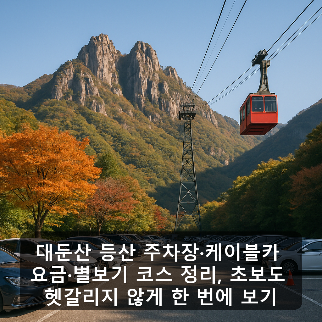 대둔산 등산 주차장·케이블카 요금·별보기 코스 정리, 초보도 헷갈리지 않게 한 번에 보기