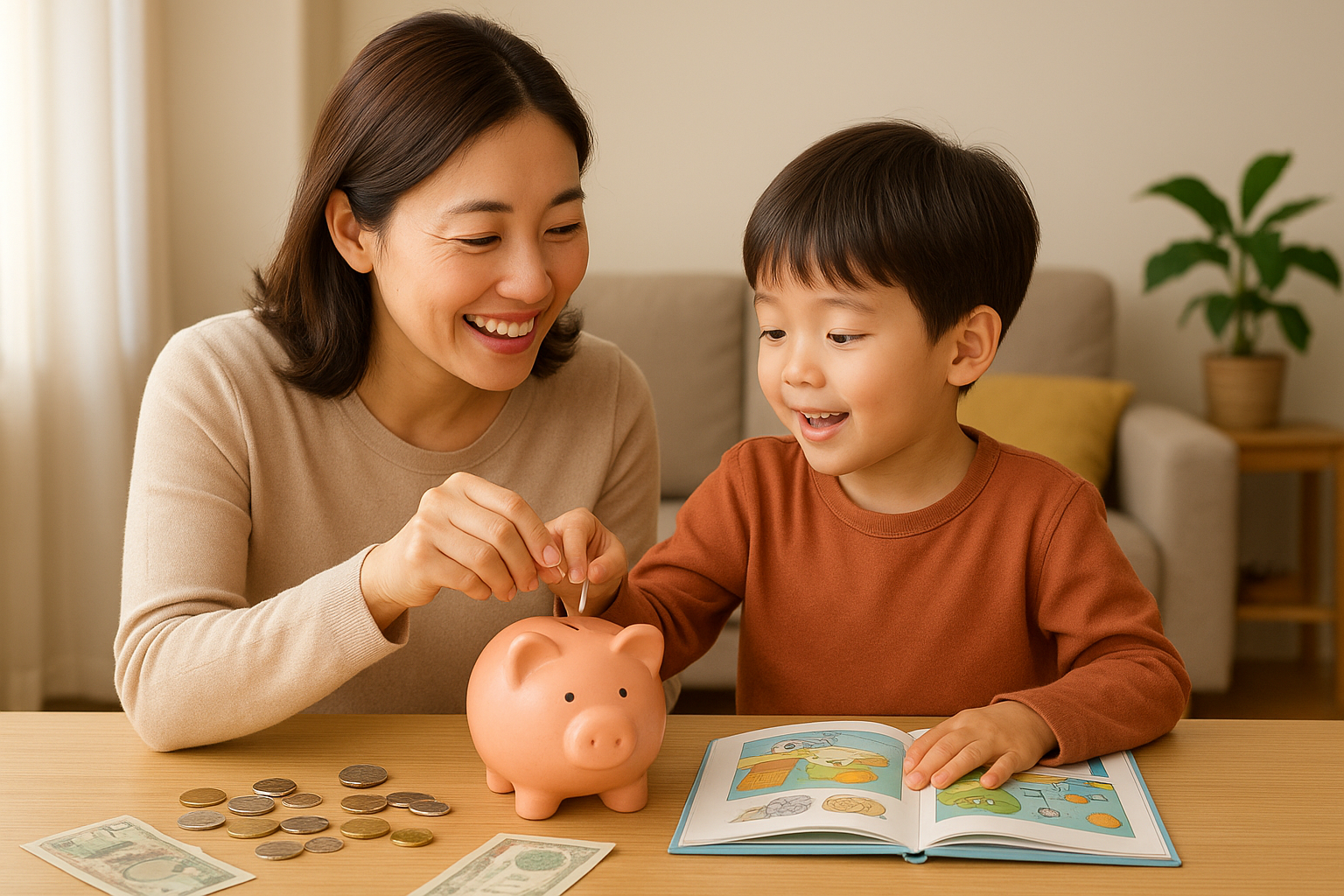 아이를 위한 금융 교육 이미지