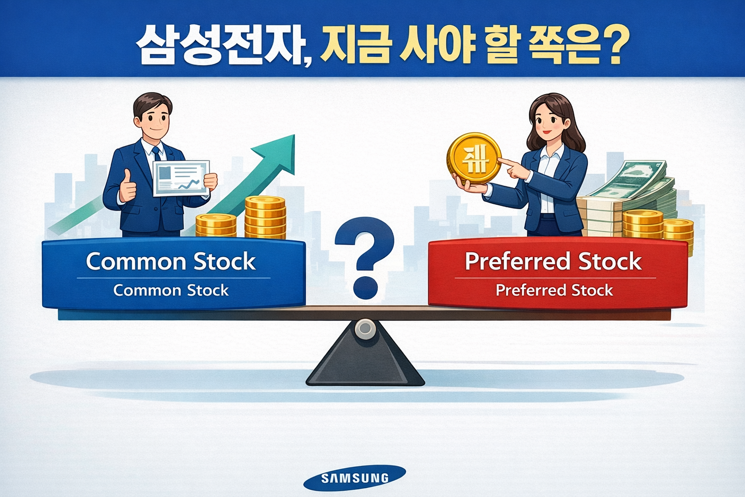 삼성전자 보통주 vs 우선주, 지금 사야 할 쪽은 어디인가 관련 이미지
