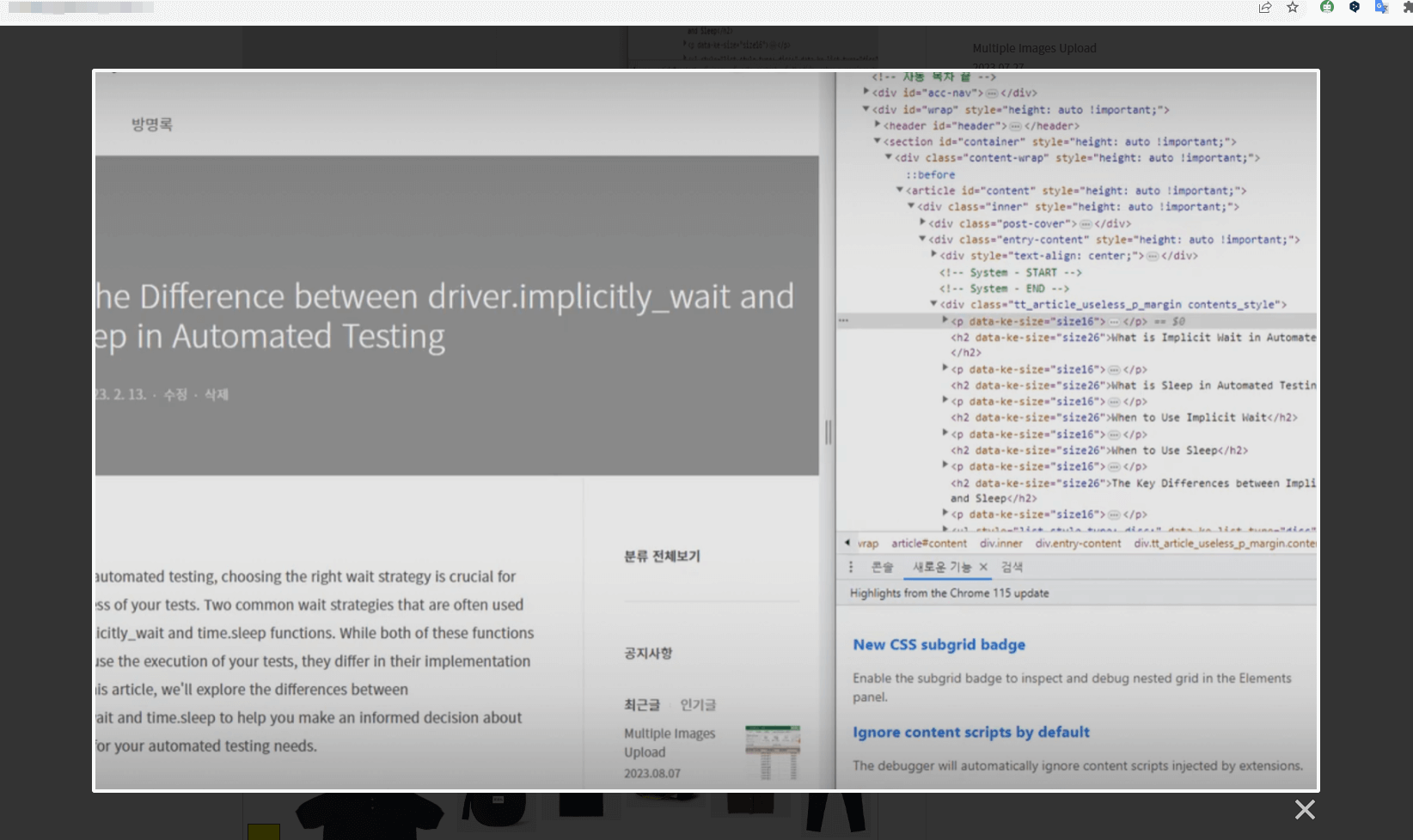 클릭시 이미지 확대