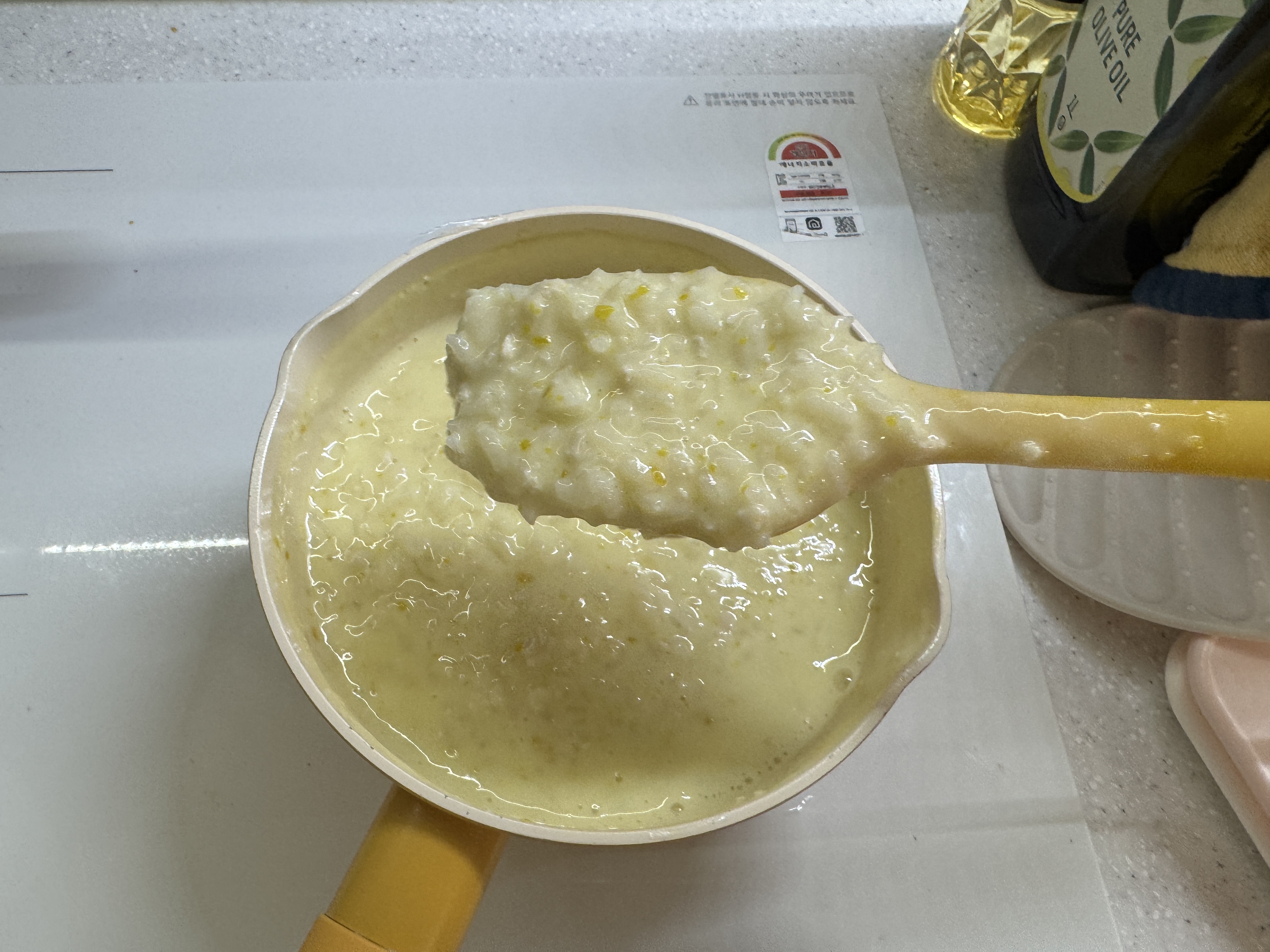 닭고기단호박치즈리조또가 완성된 사진