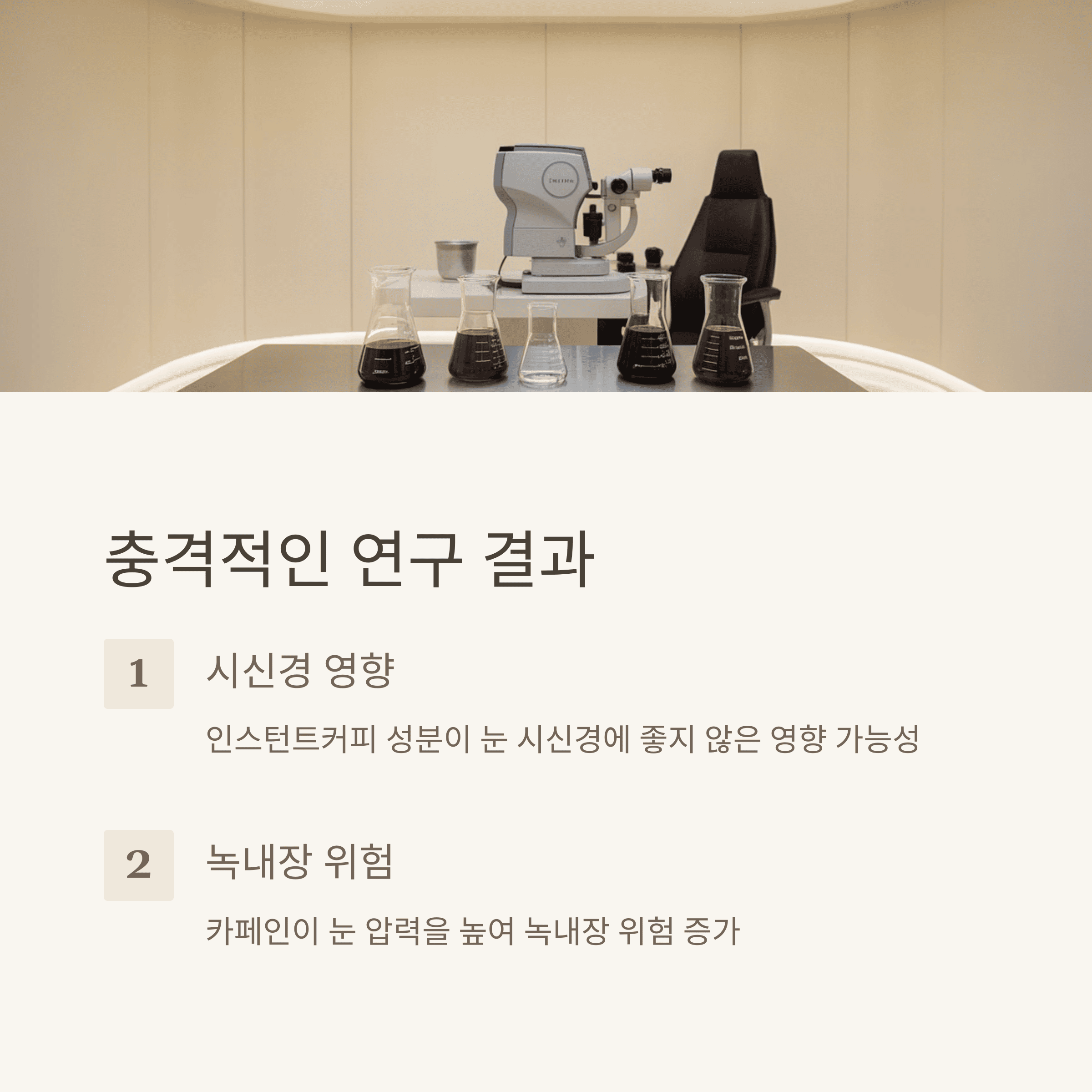 시력 망치는 인스턴트커피