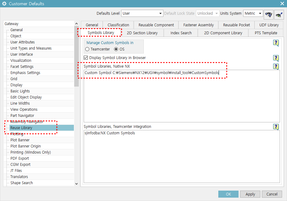 Geteway - > Reuse Library - Symbols Library