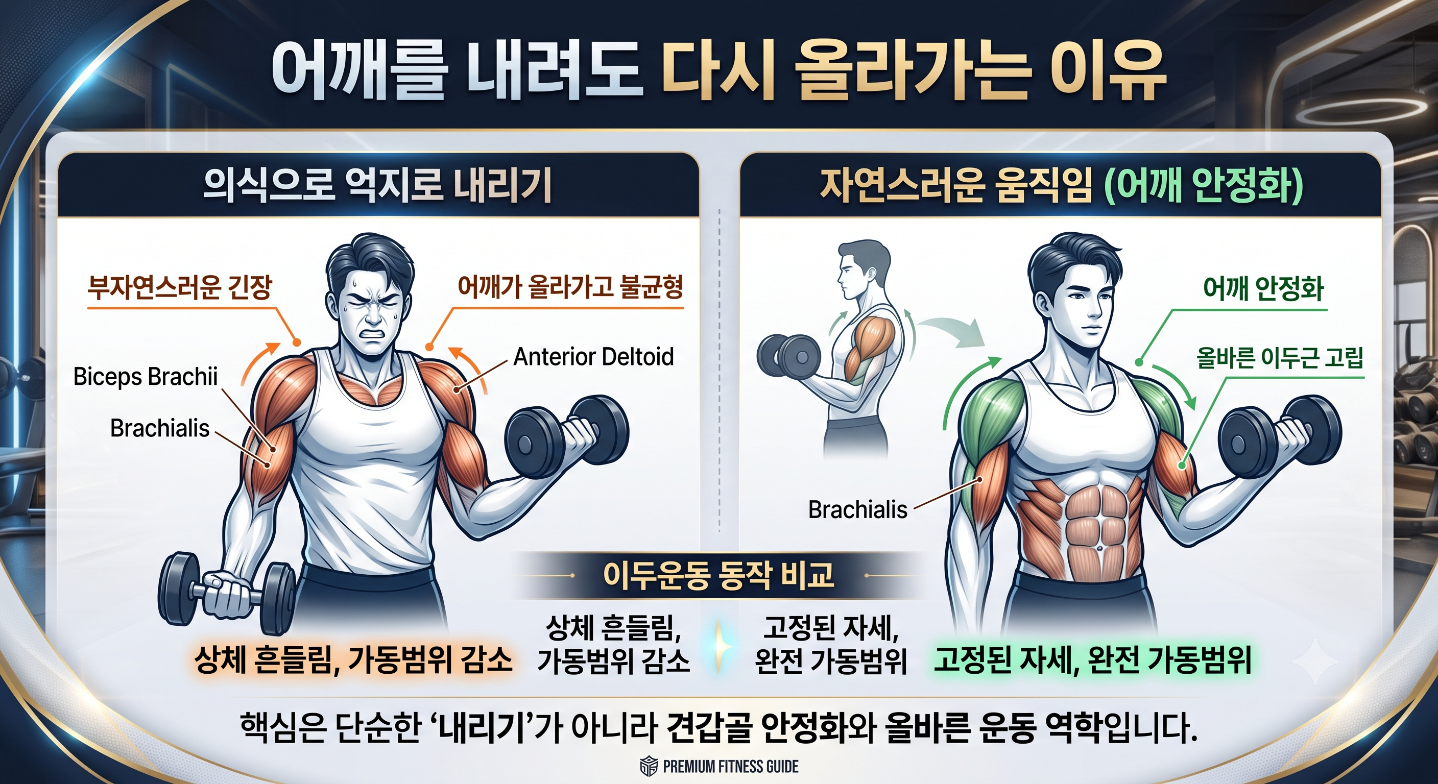 어깨를 내려도 다시 올라가는 이유