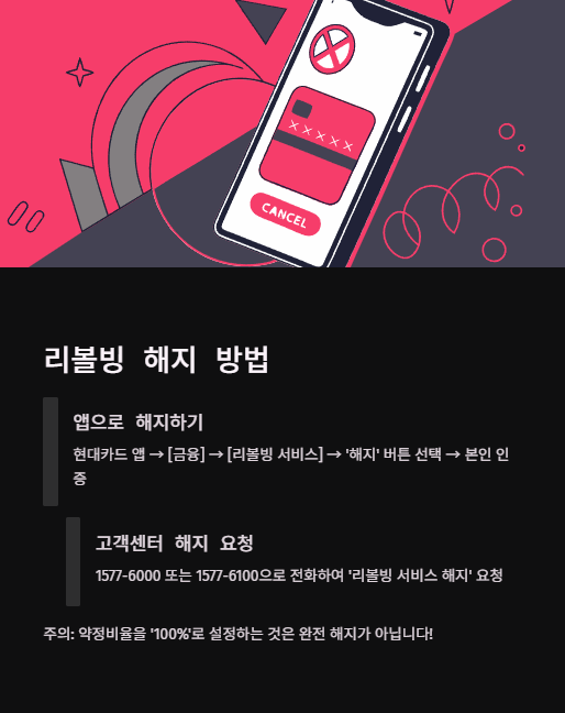 리볼빙 해지 방법