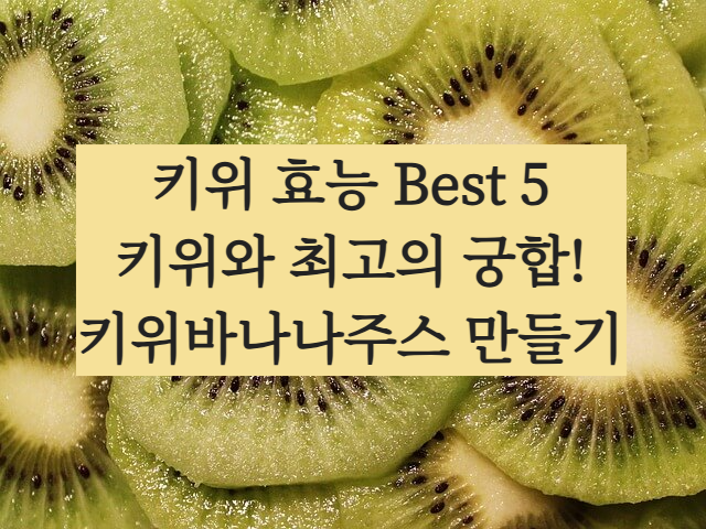 키위 효능 키위바나나주스 만드는 방법