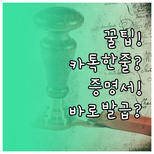 카톡 채팅 한 줄로 전자증명서 발급 ..