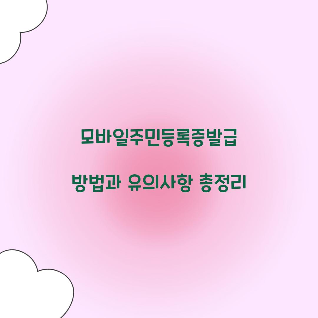 모바일주민등록증발급