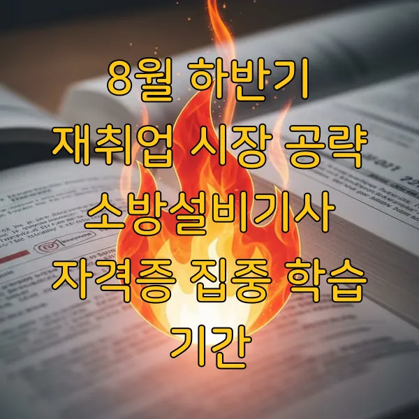 8월 하반기 재취업 시장 공략 소방설비기사 자격증 집중 학습 기간