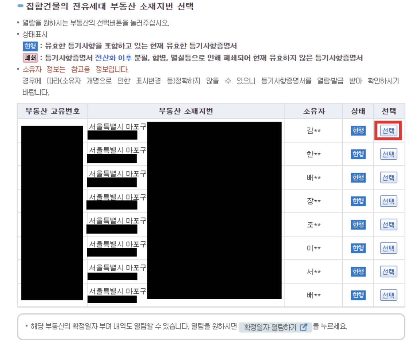 인터넷 등기부등본 발급 방법 안내 - 3. 부동산 소재지 확인 및 선택 인터넷 등기부등본 발급 방법 안내 - 3. 부동산 소재지 확인 및 선택