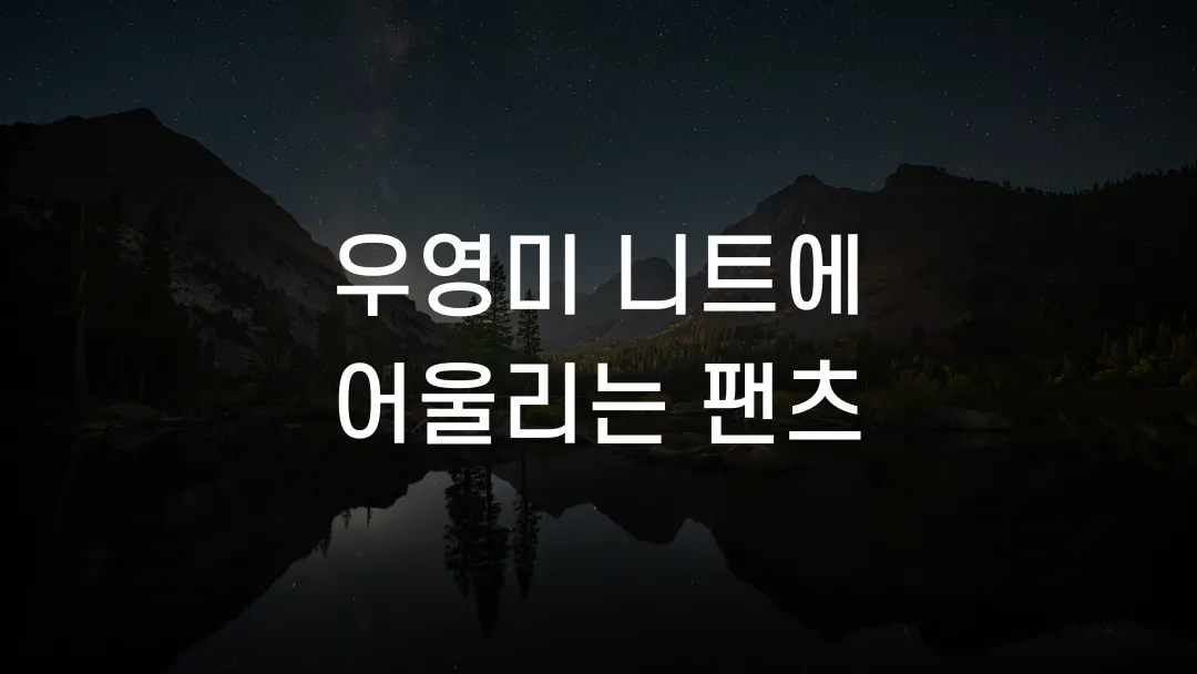 우영미 니트에 어울리는 팬츠