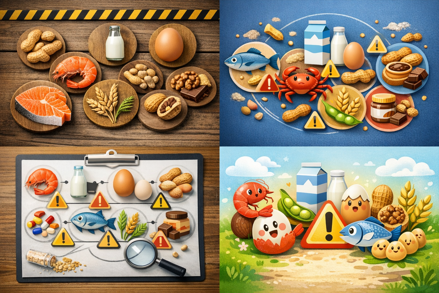 식품 알레르기 유발 성분 표시 이미지