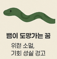 뱀이 도망가는 꿈해몽