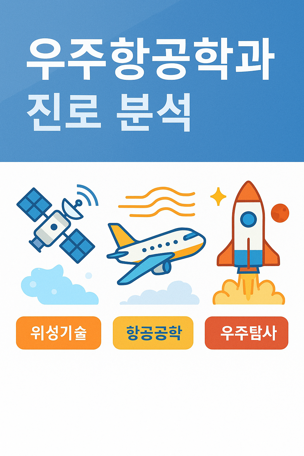 우주항공학과 진로 분석 (위성기술, 항공공학, 우주탐사)관련 이미지