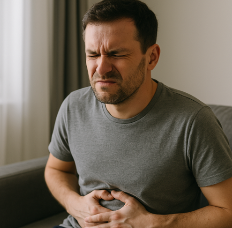 배에 가스가 차고 방귀를 자주 뀜