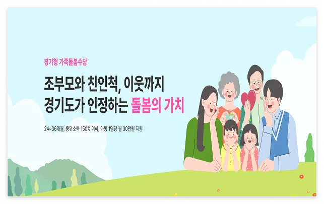 경기도 가족돌봄수당 바로가기