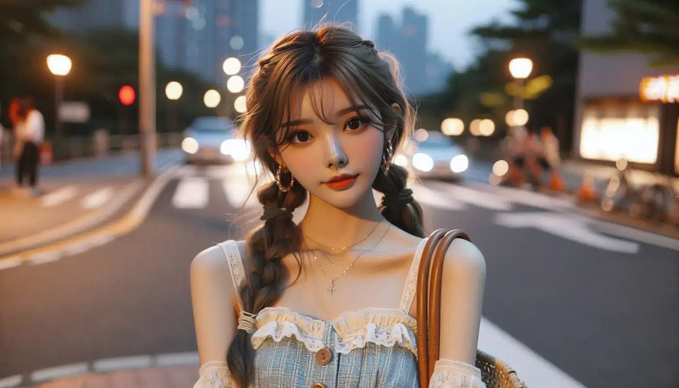 불꽃축제-명당-아파트를-알아보는-여성의-모습