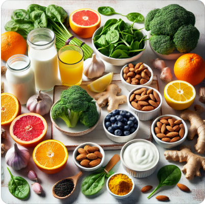 면역력 높이는 음식 이미지