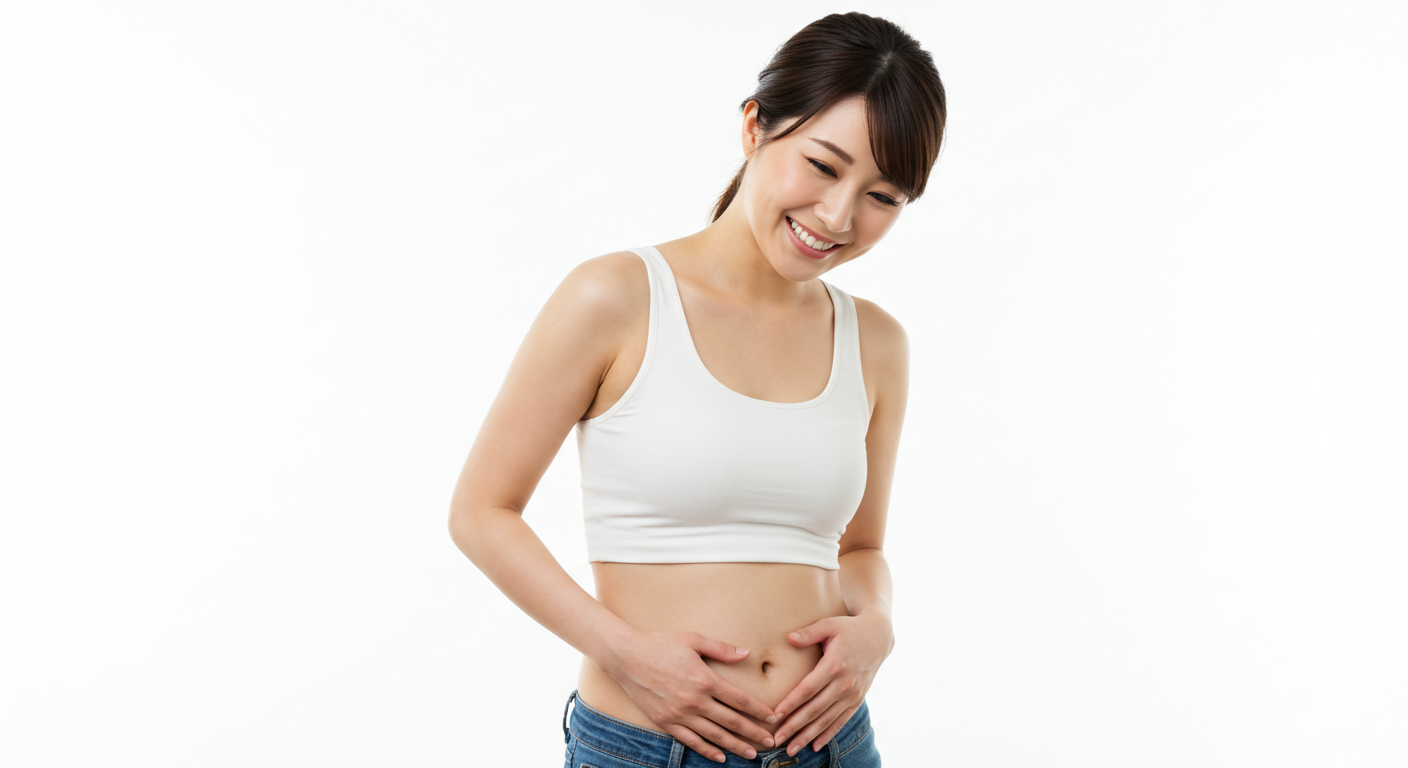 임신 2개월차 임산부의 행복한 모습