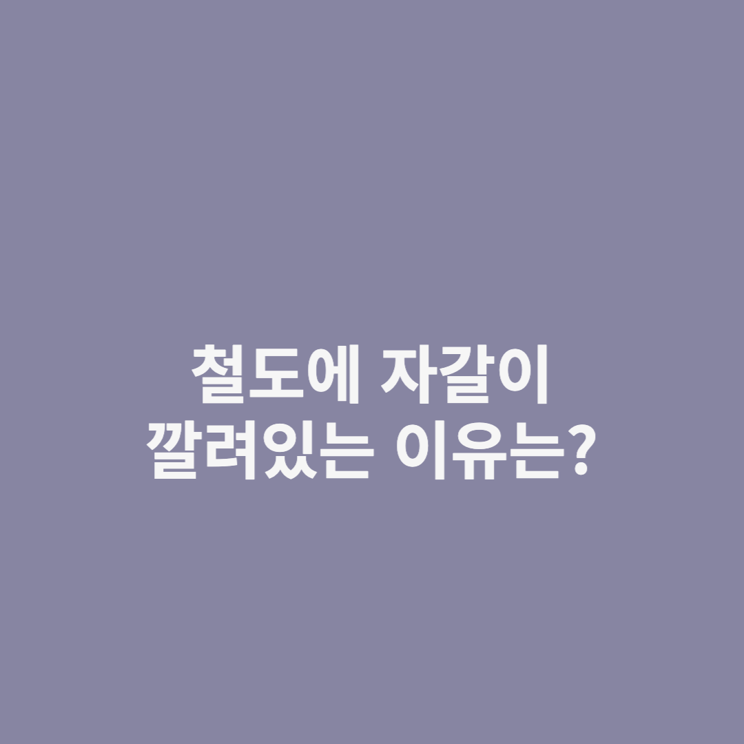 철도에 자갈이 깔려있는 이유