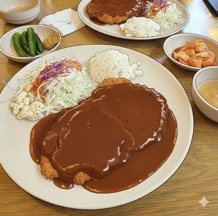 돈가스 사진이다