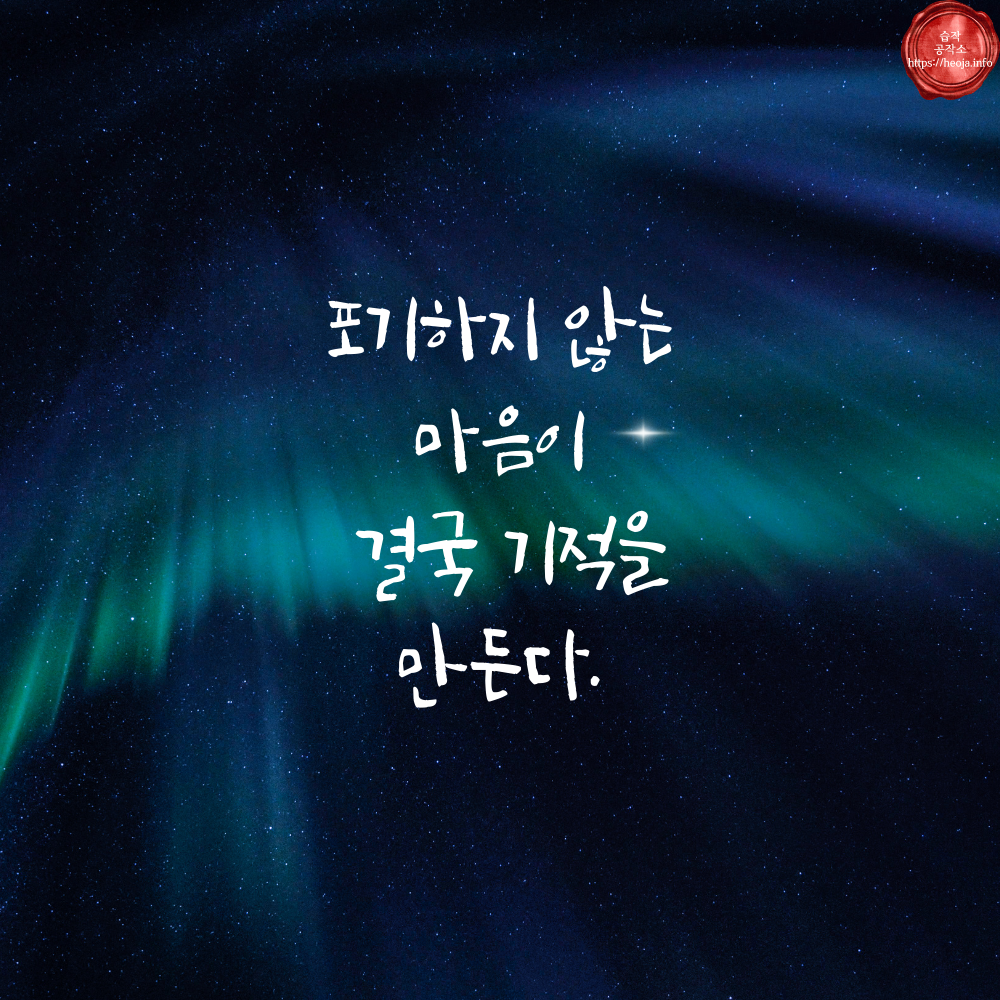 캘리그라피 글귀 모음 좋은 명언 문구 이미지 희망 긍정