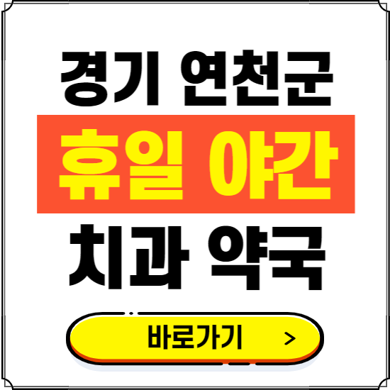 연천군 휴일 치과 병원 진료하는 곳 ❘ 365일 일요일 야간 주말 문여는 약국 찾기