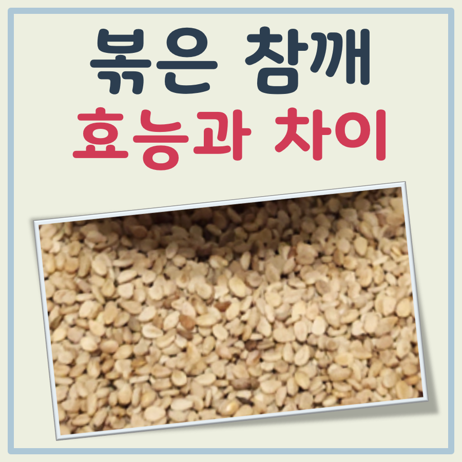 볶은 참깨 효능 정리, 볶는다고 뭐가 달라져?