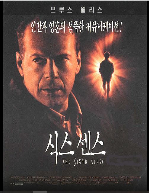 M. 나이트 샤말란 감독의 영화 식스 센스 포스터.