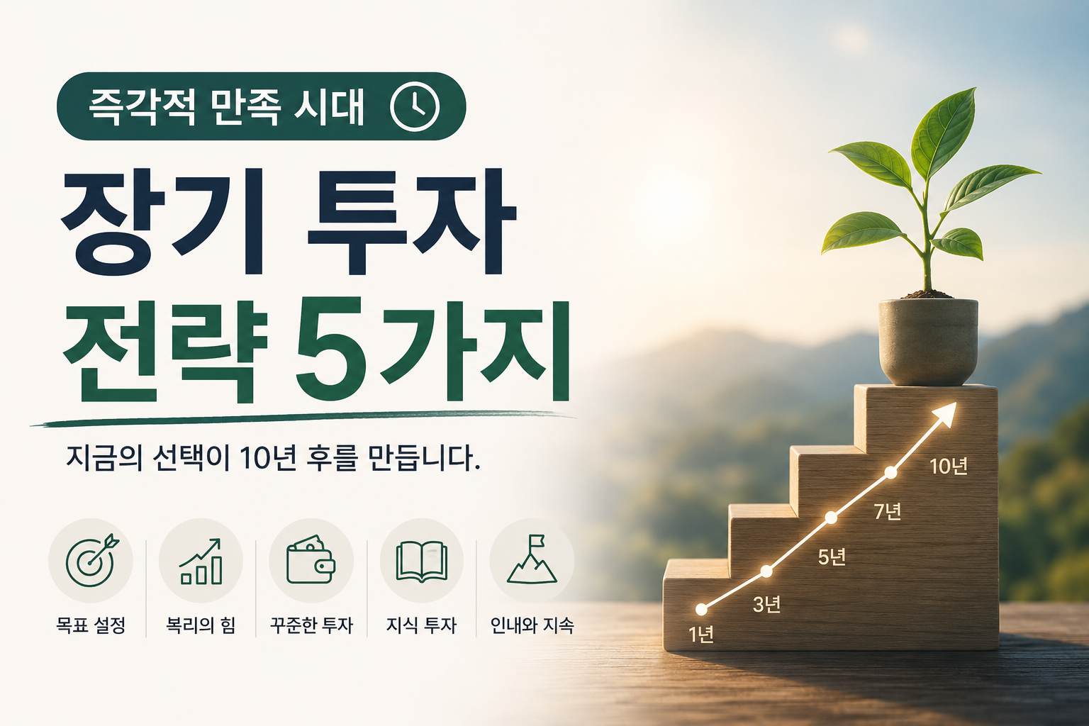 즉각적 만족 시대 장기 투자 전략 5가지