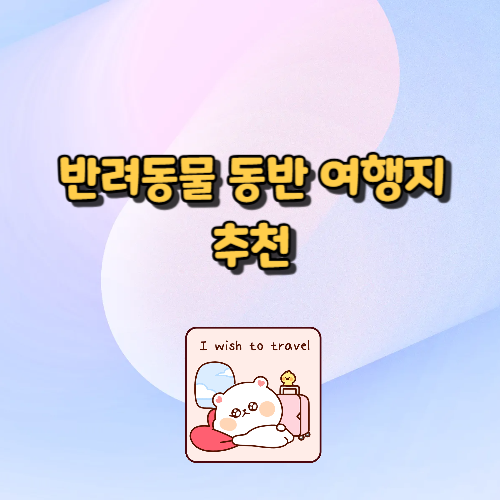 반려동물 동반 여행지&nbsp;
추천