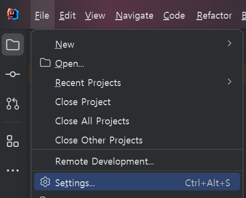 IntelliJ settings