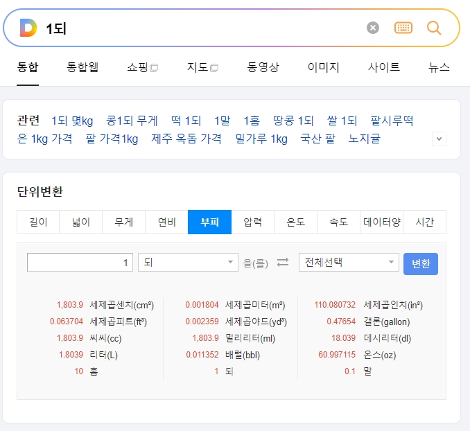 전통 시장에서 사용하는 나무 되에 참깨가 가득 담겨 있는 모습
