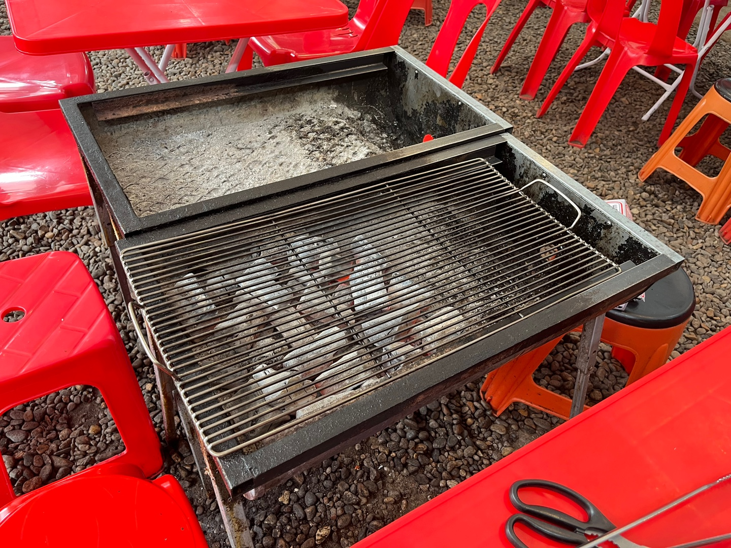 청계산 여울더울 반려견 동반 오겹살 숯불 불판