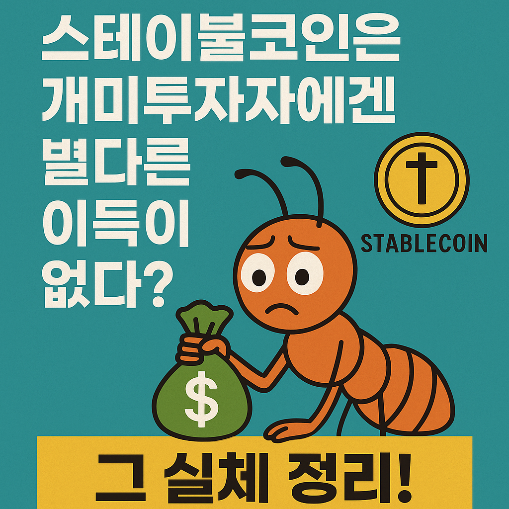 스테이블코인은 개미투자자에겐 별다른 이득이 없다? 그 실체 정리!