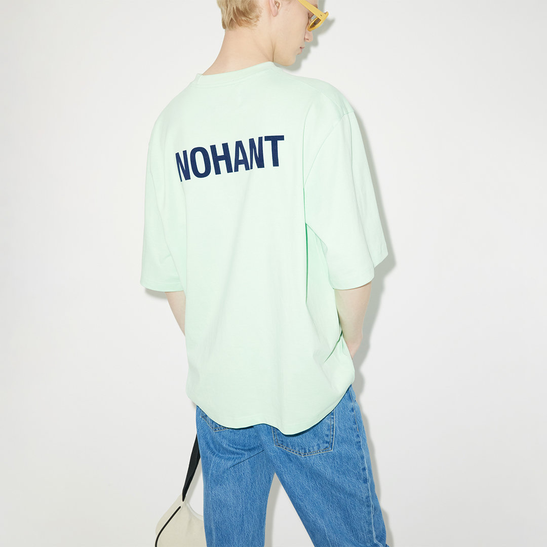 노앙 NOHANT BACK LOGO T SHIRT LIME