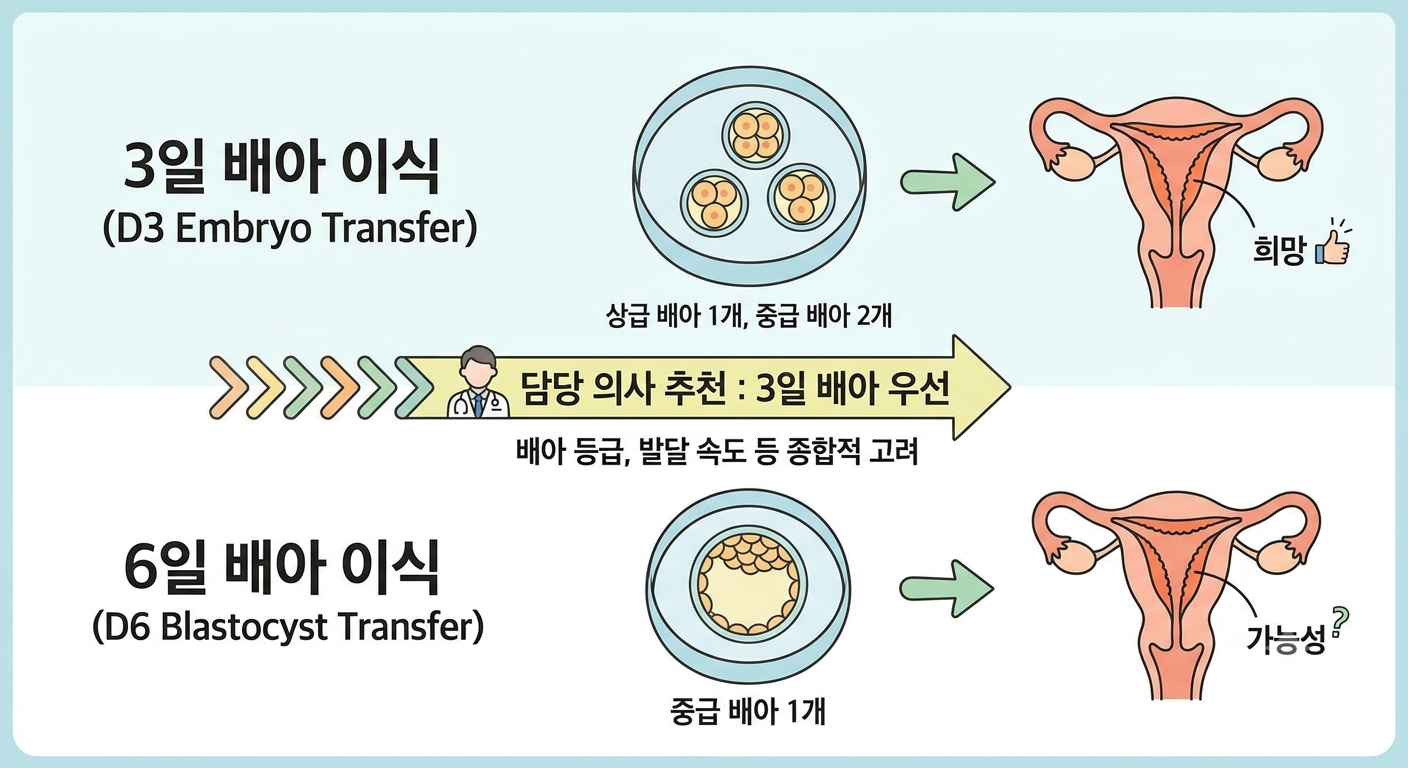 동결배아이식 (3일배아, 6일배아, 40대)