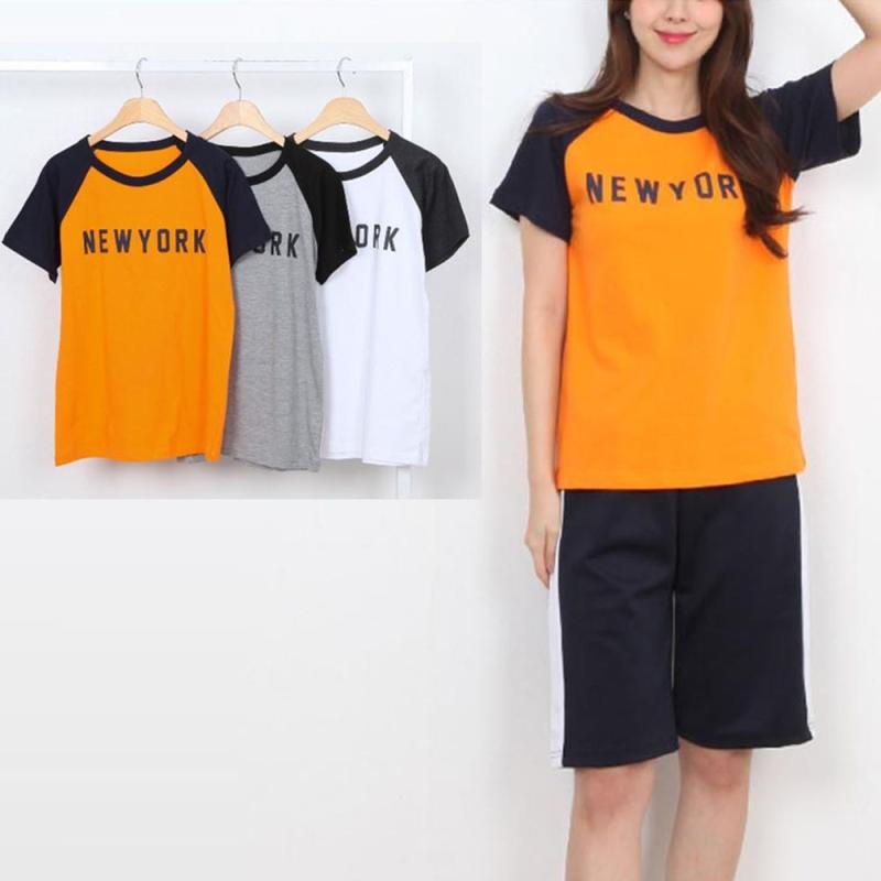 국산 나그랑 티셔츠 뉴요커 반팔 상의 여성 의류