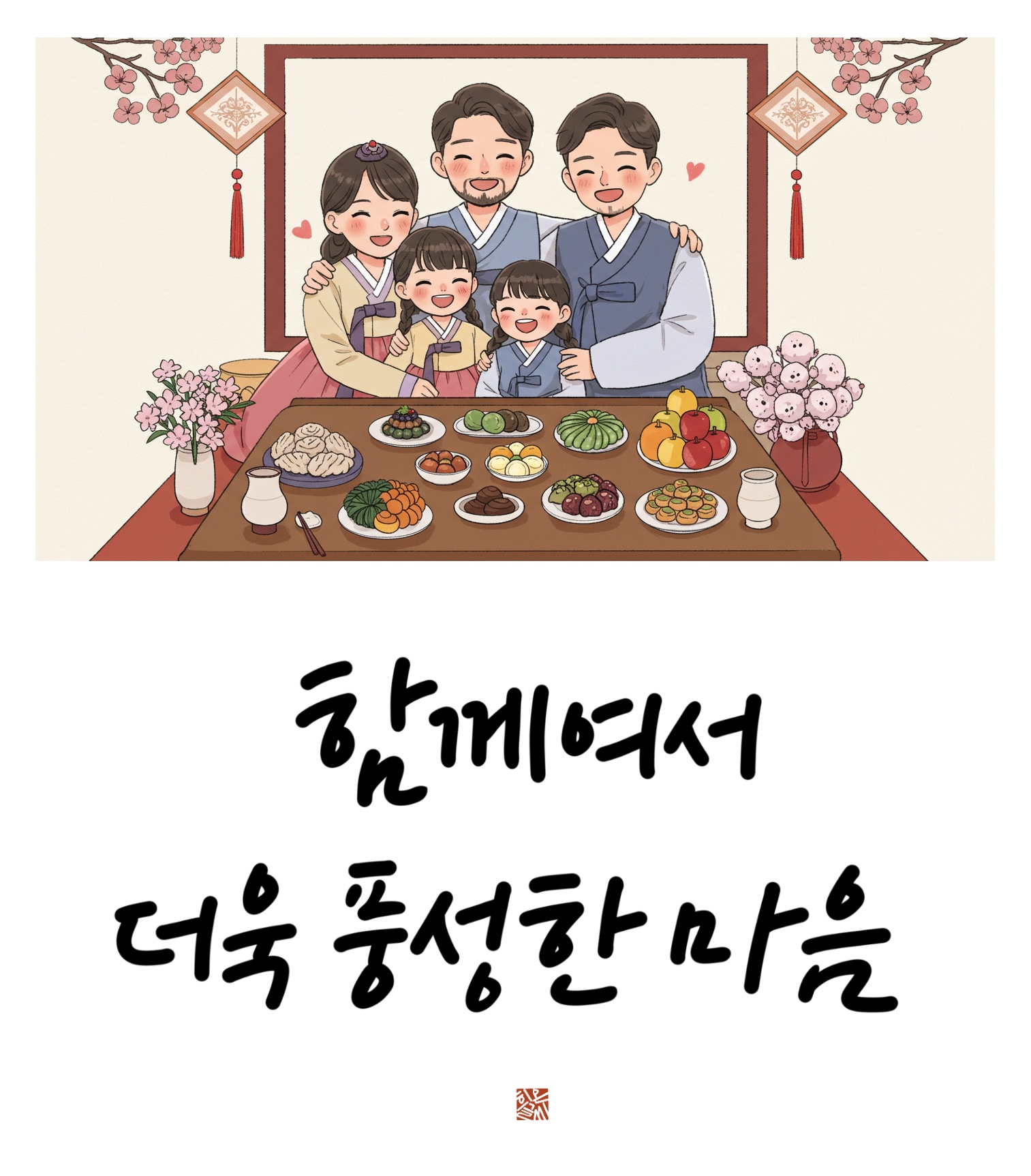 추석에 어울리는 감성 캘리그라피 문구