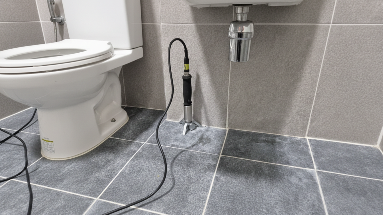 화장실 누수탐지로 누수위치 확인